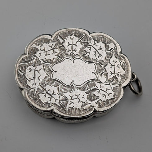 1881 British antique sterling silver vinaigrette 21g Hilliard & Thomason